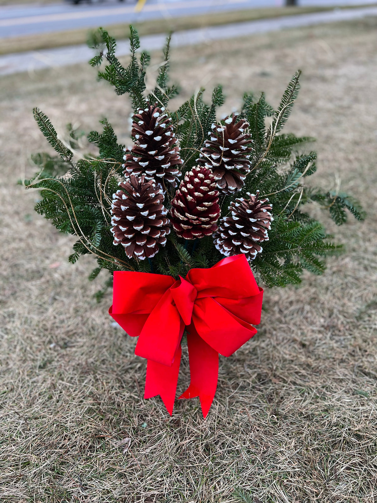 Deluxe Pine Cemetery Arrangement