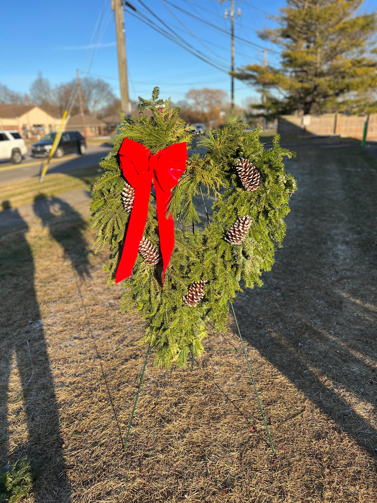 Heart Wreath on Easel
